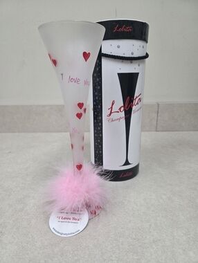 Lolita Champayne Moments Hand Painted "I Love You" Glass
